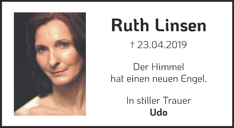 Traueranzeige für Ruth Linsen vom 27.04.2019 aus 