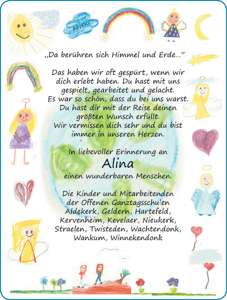  Traueranzeige für Alina Hübinger vom 20.01.2018 aus 