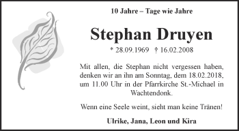 Traueranzeige von Stephan Druyen 
