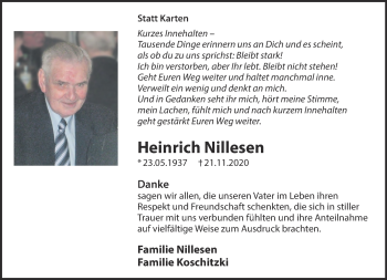 Traueranzeige von Heinrich Nillesen 