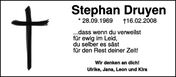 Traueranzeige von Stephan Druyen 
