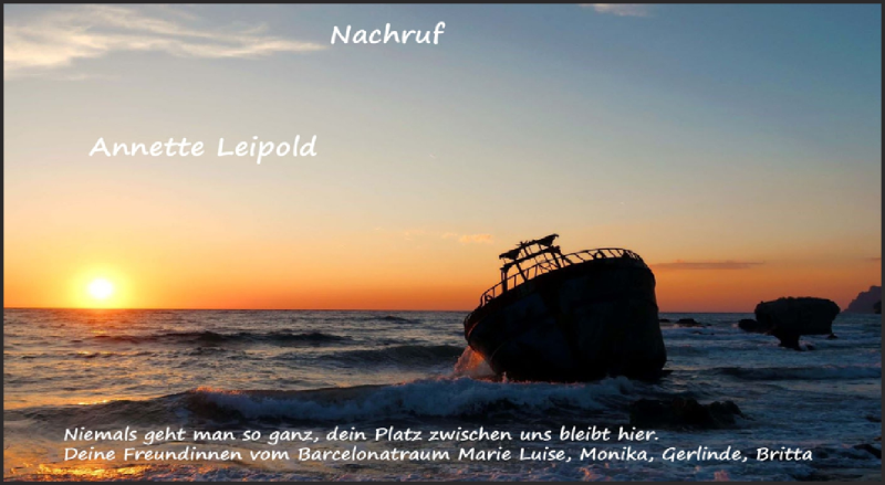  Traueranzeige für Annette Leipold vom 07.08.2021 aus 