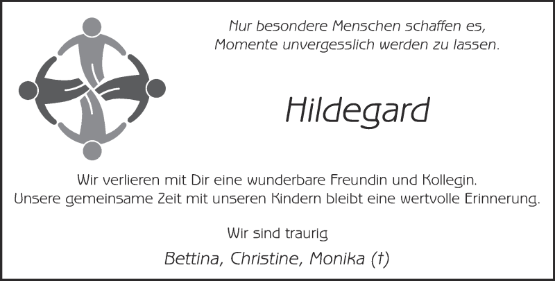  Traueranzeige für Hildegard Holland vom 11.09.2021 aus 