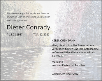 Traueranzeige von Dieter Conrady 