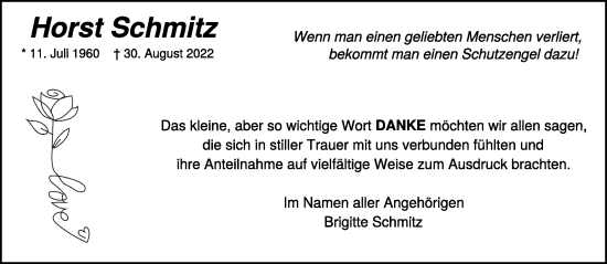 Traueranzeige von Horst Schmitz 