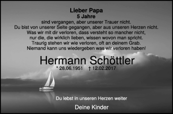 Traueranzeige von Hermann Schöttler 