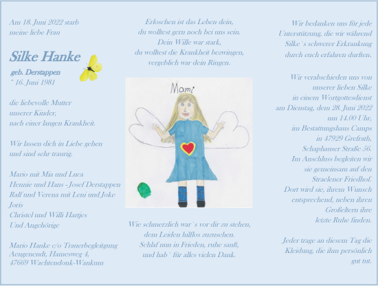 Traueranzeige von Silke Hanke 