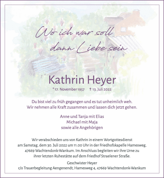 Traueranzeige von Kathrin Heyer 