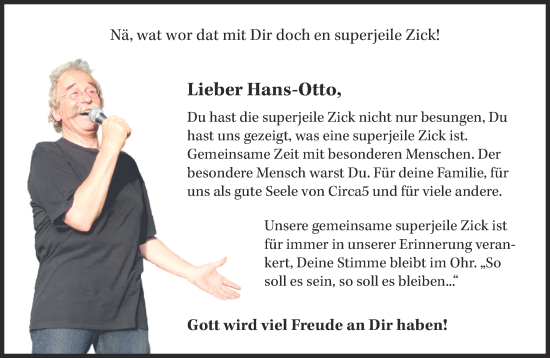 Traueranzeige von Hans-Otto Weber 