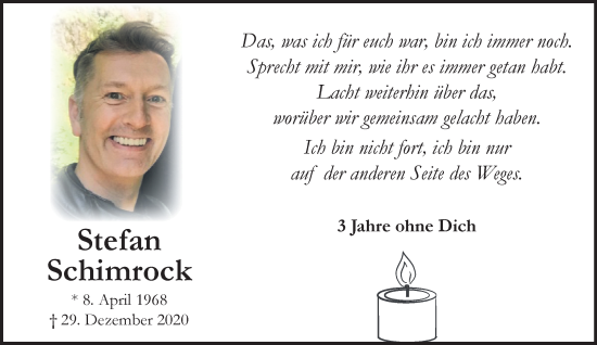 Traueranzeige von Stefan Schimrock von NNA