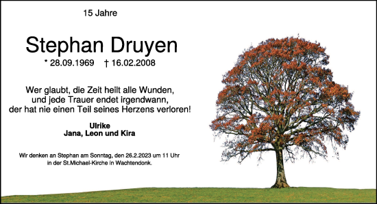 Traueranzeige von Stephan Druyen 