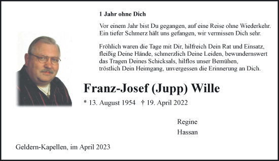 Traueranzeige von Franz-Josef Wille 