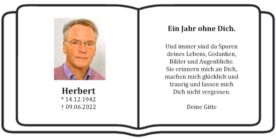 Traueranzeige von Herbert Hendricks 