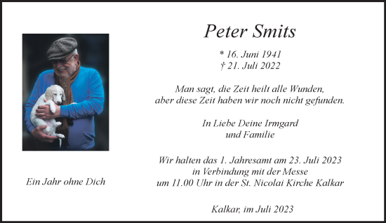 Traueranzeige von Peter Smits von NNA
