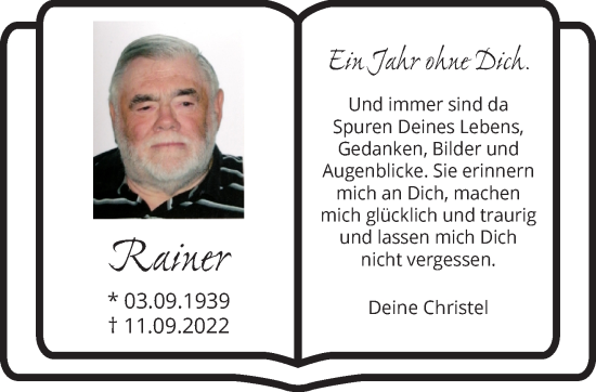 Traueranzeige von Rainer Pannekamp von NNA