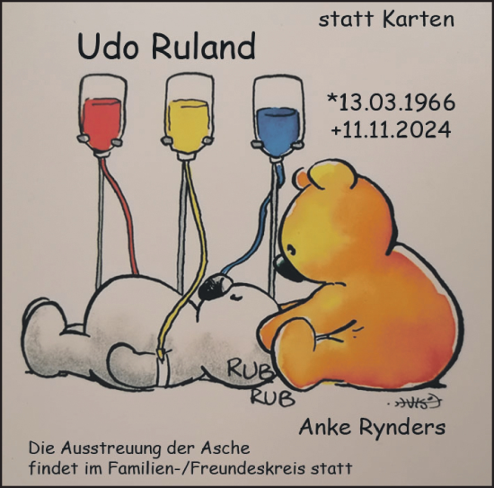 Traueranzeige von Udo Ruland von NNA