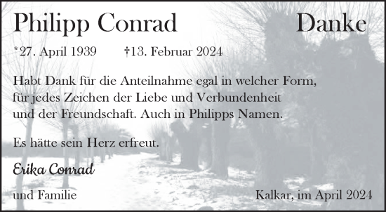 Traueranzeige von Philipp Conrad von NNA