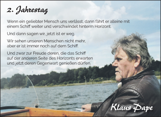 Traueranzeige von Klaus Pape von NNA