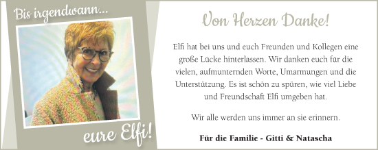 Traueranzeige von Elfi Theis von NNA