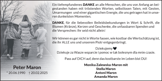 Traueranzeige von Peter Maron von NNA