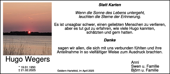 Traueranzeige von Anni Wegers von NNA