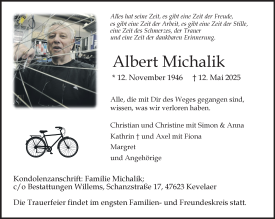 Traueranzeige von Albert Michalik von NNA