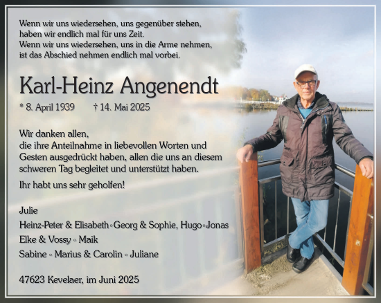 Traueranzeige von Karl-Heinz Angenendt von NNA