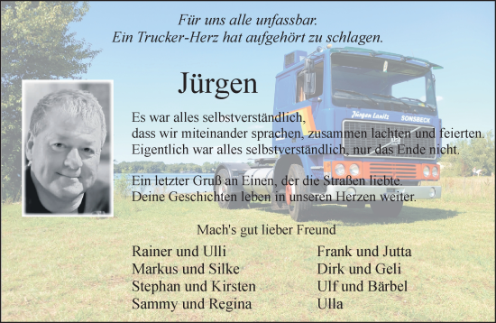 Traueranzeige von Jürgen  von NNA
