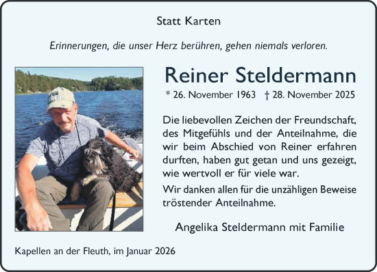 Traueranzeige von Reiner Steldermann von NNA