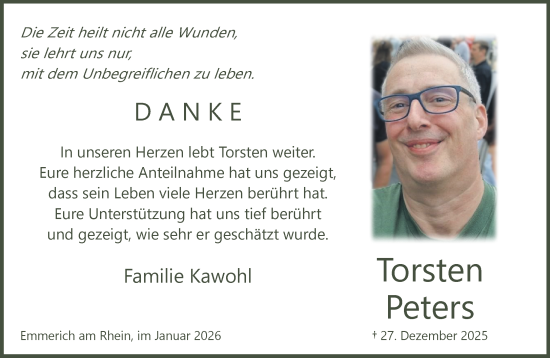 Traueranzeige von Torsten Peters von NNA