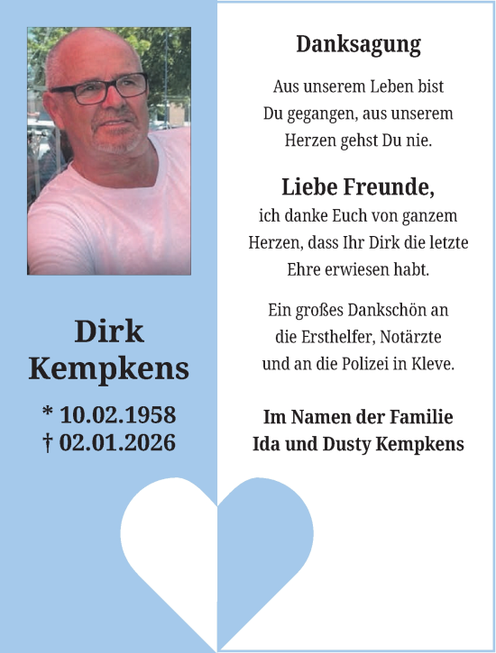 Traueranzeige von Dirk Kempkens von NNA